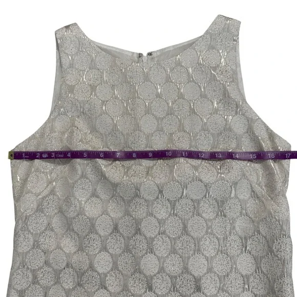 Eliza J Sleeveless Metallic Brocade Sheath Size 10 Dress Party New Years Holiday - Picture 9 of 11